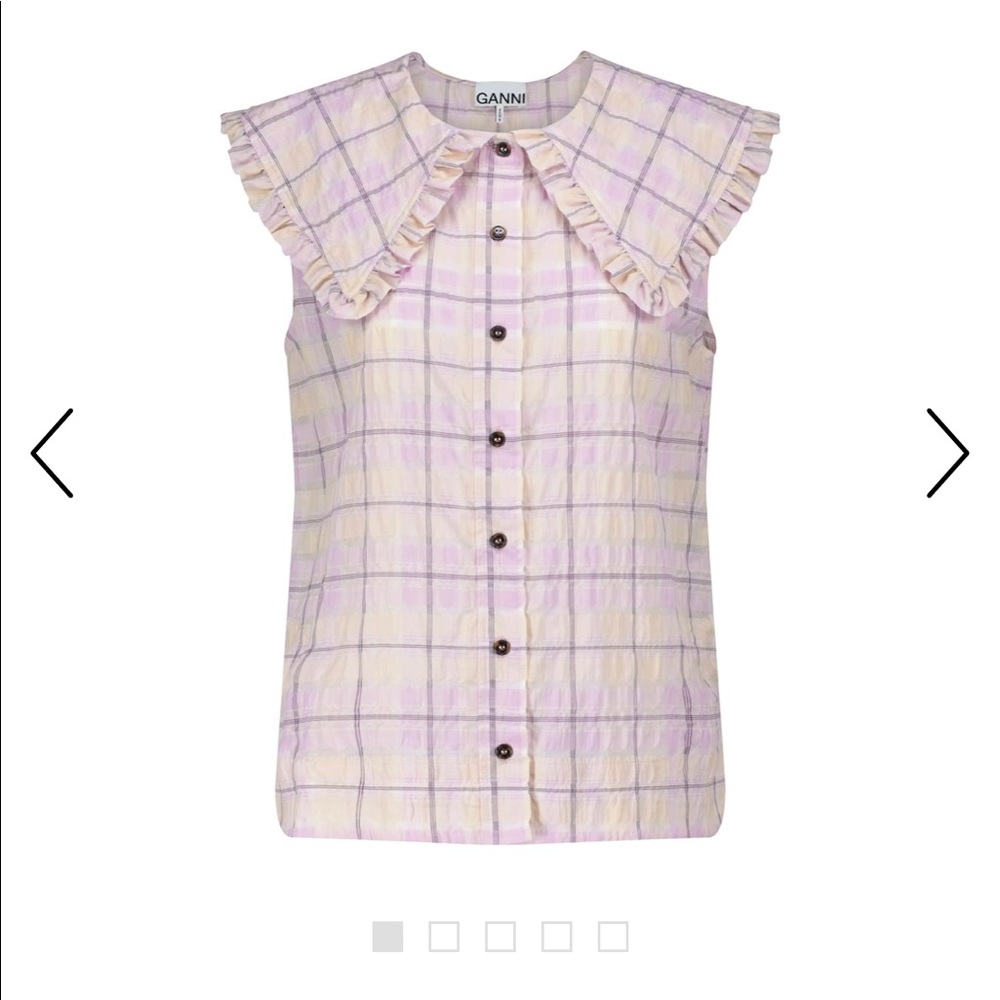 Ganni sleeveless button down